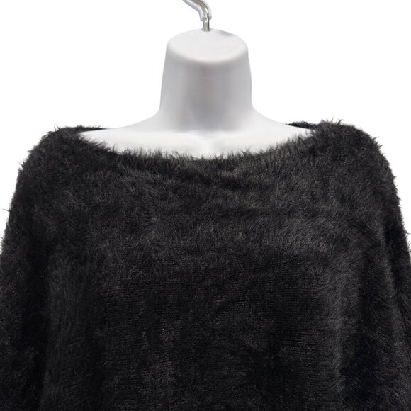 Altard State Fuzzy Eyelash Batwing Cropped Sweater Whimsigoth Black Womens XS - Picture 2 of 10